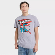 Superman DC Comics Men&#39;s Gray Short Sleeve T-shirt Size Medium - £13.47 GBP