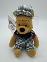 Disney Mini Bean Bag Plush Winnie the Pooh - Choo Choo Pooh - Vintage 1998 NWT - £6.05 GBP