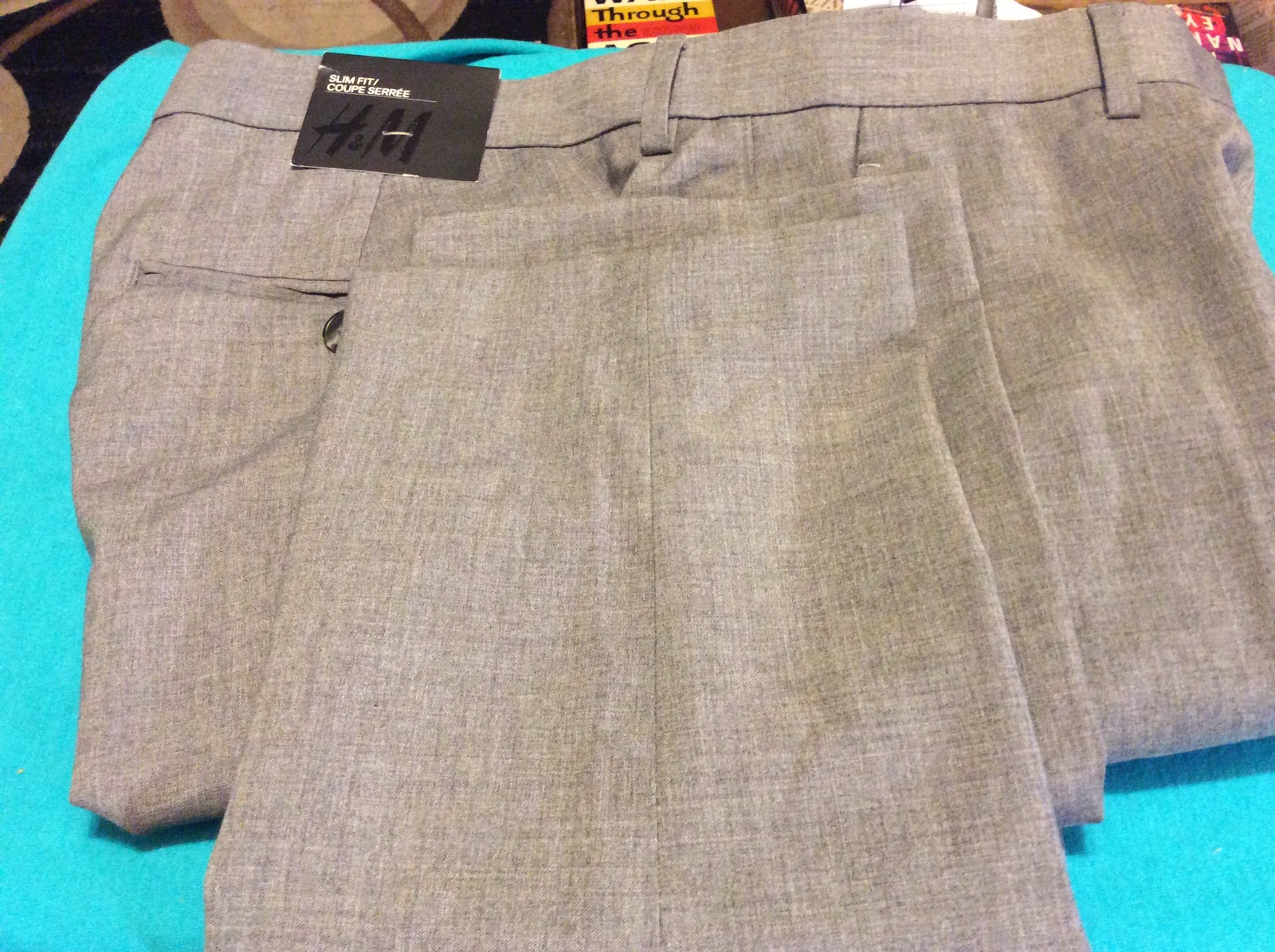 H &amp; M MENS SLIM FIT PANTS SIZE 36R - FREE SHIPPING  - $24.49