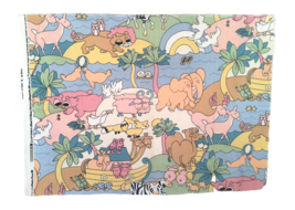 Noah&#39;s Ark Light Canvas Material 23x31 &quot; Jo-Ann Fabrics Cotton Crafts Quilt Sew - £9.37 GBP