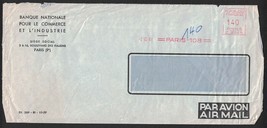 1961 FRANCE Air Mail Cover - Banque Nationale, Paris, Meter C7 - £2.32 GBP
