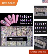 12 Types of 600 Special-Shaped Diamonds + 2500 Flat-Bottomed Rhinestones... - $61.76