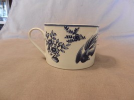 Blue &amp; White Ceramic Coffee Cup, Blue Heron Pattern, Heron, Flowers, Birds - $12.00