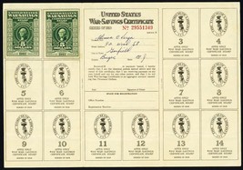 WS2, $5 Savings Stamps In Saving Stamp Album RARE! - Stuart Katz - $299.00
