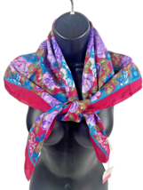 Vintage Scarf Glentex JCPenney NEW Pink Purple Blue Floral Romantic Prep... - €43,66 EUR