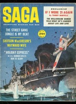 Saga Magazine Jan 1960-CHEESECAKE-WESTERN &amp; War Stories Vg - £25.20 GBP