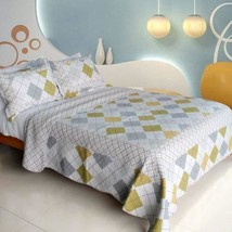 [Mysterious Seas] Cotton 3PC Vermicelli-Quilted Printed Quilt Set (Full/... - $86.12