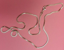 Box Chain Necklace -- Sterling Silver -- 1.5mm* -- 14 inch* - Made in It... - £18.97 GBP