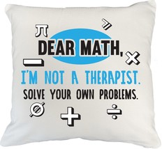 Make Your Mark Design Dear Math. Funny White Pillow Cover for Engineerin... - £19.08 GBP+