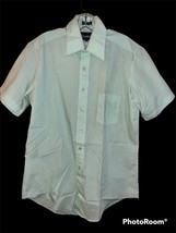 VTG 70s Men’s Branford Polyester Mint Green Button Front Short Sleeve Sh... - $19.24
