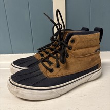 VANS SK8-HI Scotchgard 3M Brown &amp; blue SNOW WINTER Skate suede Shoes M 6... - $32.66