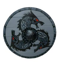 Medieval Battleward Dragon Viking Shield for Roleplay and Cosplay Antique Style  - £132.21 GBP