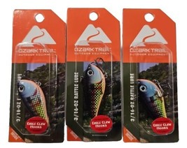 Lot of 3 Ozark Trail 3/16 oz. Perch Rattle Fishing Lure 1&quot; - £14.32 GBP