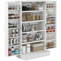 HOMCOM 5-Tier Kitchen Pantry Cabinet &amp; 12 Spice Racks - $3,410.92 MXN
