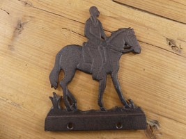 CAST IRON WEATHERVANE TOP HORSE AND RIDER FIGURE WEATHER VANE DECOR FIGURE - £11.98 GBP