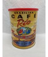 **EMPTY TIN* Brazilian Cafe Rio Gourmet Roast Ground Coffee Tin 5&quot; X 6 1/2&quot; - $544.82 MXN