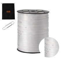 VEVOR Polyester Pull Tape, 3/4" x 265' Mule Tape Flat Rope, 2500 lbf, White - $26.99