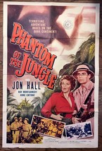 *Phantom Of The Jungle (1955) Jon Hall &amp; Anne Gwynne Folded 1-Sheet Fine Cond. - £59.81 GBP