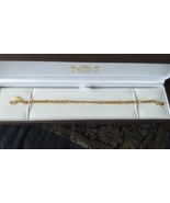 Vintage 1990-s Rolled Gold  Bracelets in Original Box - Hallmarked 18 GF - $148.05 CAD