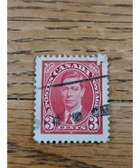 Canada Stamp King George VI 3c Used Red - €1,70 EUR
