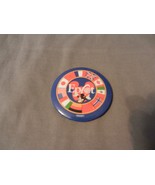 Disney Epcot Center Mickey Mouse with Flags 3&quot; Round Pin - £14.93 GBP