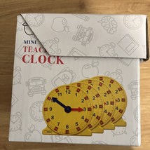 Teachers Choice 4 Mini Manual Teaching Clocks 4&quot; NEW - £14.62 GBP