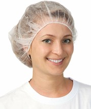 1000 Pack White Bouffant Caps 24&quot; 10g Hair Caps with Elastic Stretch Band - £120.55 GBP
