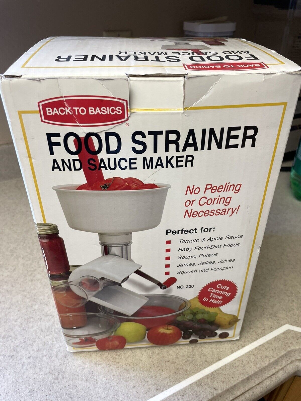 Back To Basics Food Strainer & Sauce Maker With Box Needs New Gasket - $34.00