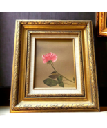 Original Art Painting Rose Floral Romantic Gold Frame Gallery Wall 17.5&quot;... - $186.64