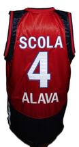 Luis Scola Tau Ceramica Basketball Jersey New Sewn Maroon Any Size image 2