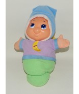 Playskool Glo Worm Plush Lullaby Musical Nightlight Face Blue Green Work... - $15.99