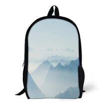 Mondxflaur Mountain Backpacks for School Kids Adults Lightweight Bag 16.9in - £19.23 GBP