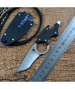 SHARP SOLID NECK KNIFE WITH DROP POINT BLADE BLACK G10 HANDLE AND KYDEX ... - $861.12 MXN
