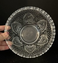 Vintage Kim Glass Bowl W/Hearts, Roses, Diamonds Design 7”Wx2.25”D - €11,48 EUR