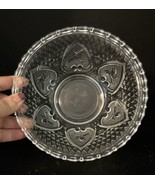 Vintage Kim Glass Bowl W/Hearts, Roses, Diamonds Design 7”Wx2.25”D - $246.81 MXN