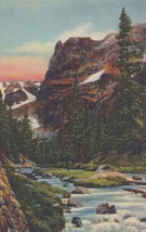 Top Notch Peak Rocky Mountain National Park Colorado Linen Postcard Unposted - £7.88 GBP