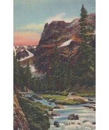 Top Notch Peak Rocky Mountain National Park Colorado Linen Postcard Unpo... - £7.38 GBP