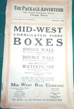 Vintage The Package Advertisers Mid West Boxes Booklet March 1922 - £7.91 GBP