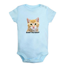 Could I any Cuter Funny Bodysuits Baby Animal Cat Romper Infant Kids Jumpsuits - £7.91 GBP+