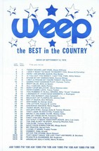 WEEP Pittsburgh VINTAGE September 13 1976 Music Survey Diana Williams #1 - $14.84