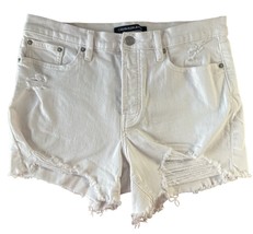 Calvin Klein Jeans Women&#39;s 4&quot; High Rise Denim Short Size 29 White - £11.72 GBP