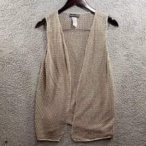 Vintage Harolds Sweater Vest Women Small Linen Cotton Cable Knit Cottage... - $15.20