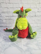 Teddy Mountain Plush Dragon Green 13 Inch Kids Gift Toy Stuffed Animal - £20.96 GBP