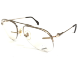 Vintage Menrad Eyeglasses Frames 414-700 Gold Aviators Round Half Rim 58... - $46.59