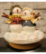 Vtg Our American Candle Topper Snowman Family - ADORABLE! - $128.68 MXN
