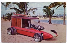 Hot Rod Car Postcard Surf Woody Auto Beatnik Barris 1965 Original Groovy Mod AMT - £11.23 GBP