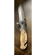 Pocket Knife Folding Tactical Knife Engraved with &quot;BEST DAD&quot; Great Gift ... - $25.76 CAD