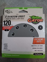 Gator® 5&quot; 120-Grit 8-Hole Hook and Loop Sanding Disc - 15 Pack - $13.50