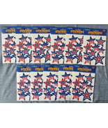 Beistle American Flag Themed Stars Sticker Sheets Lots of 11 SKU - £46.90 GBP