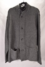 James Perse Mens Nylon Wool Blend Knit Button Up Cardigan Gray 5 - $445.50